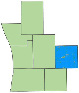 Map highlighting Ionia County